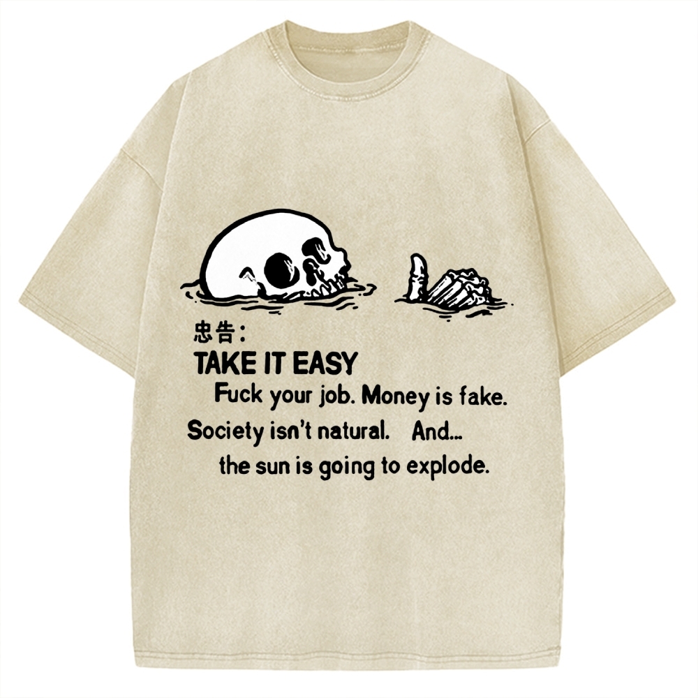 Skeleton Ridicule Vintage Washed T-shirt