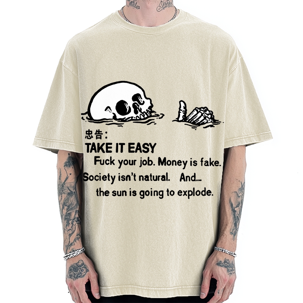 Skeleton Ridicule Vintage Washed T-shirt