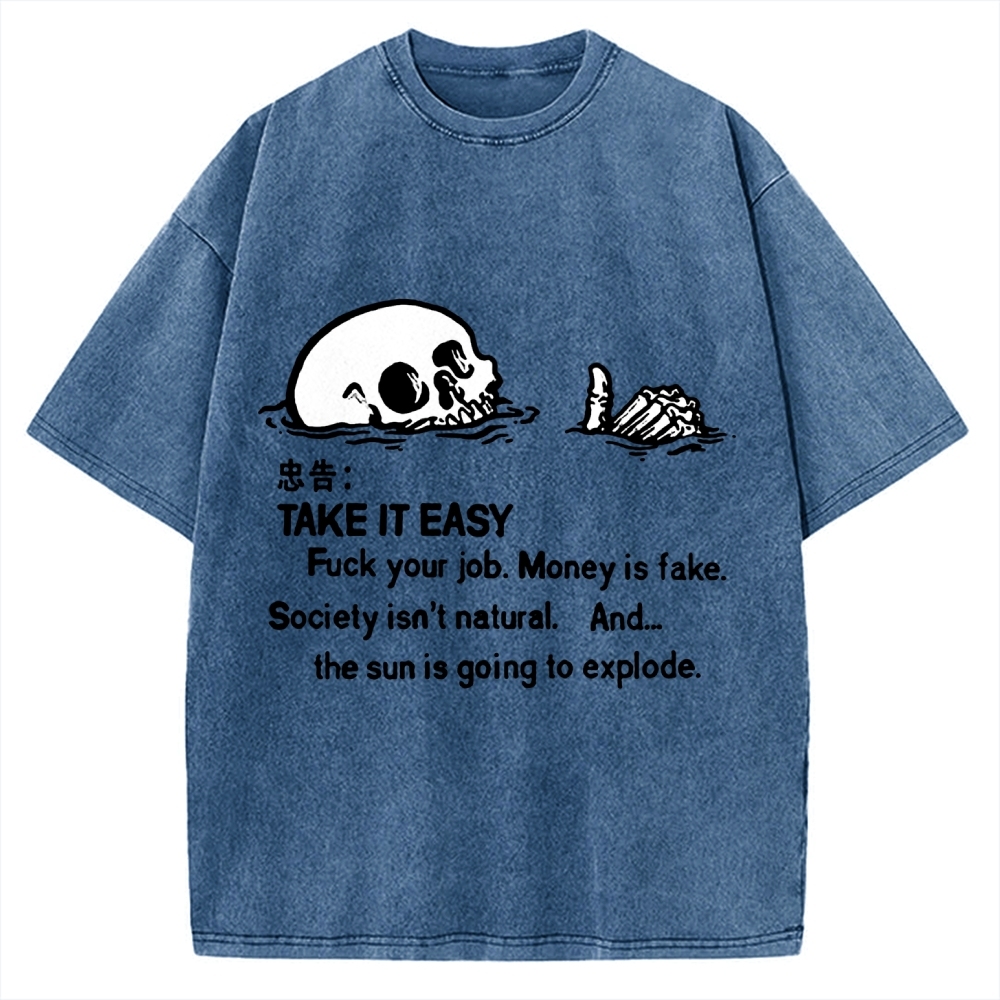 Skeleton Ridicule Vintage Washed T-shirt