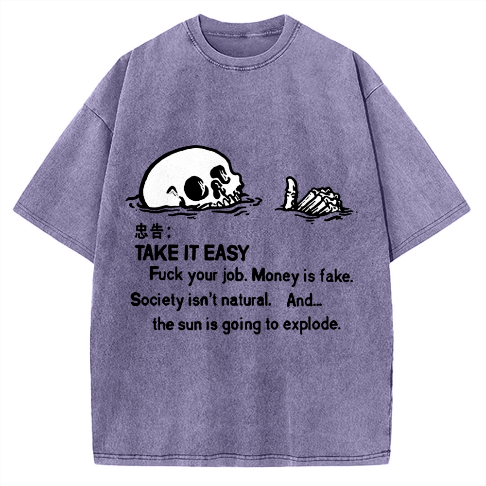 Skeleton Ridicule Vintage Washed T-shirt