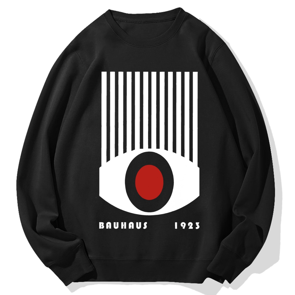 Bauhaus Red Black Eyes Cotton Sweatshirt