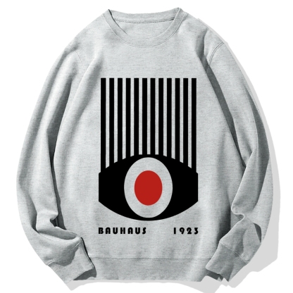 Bauhaus Red Black Eyes Cotton Sweatshirt