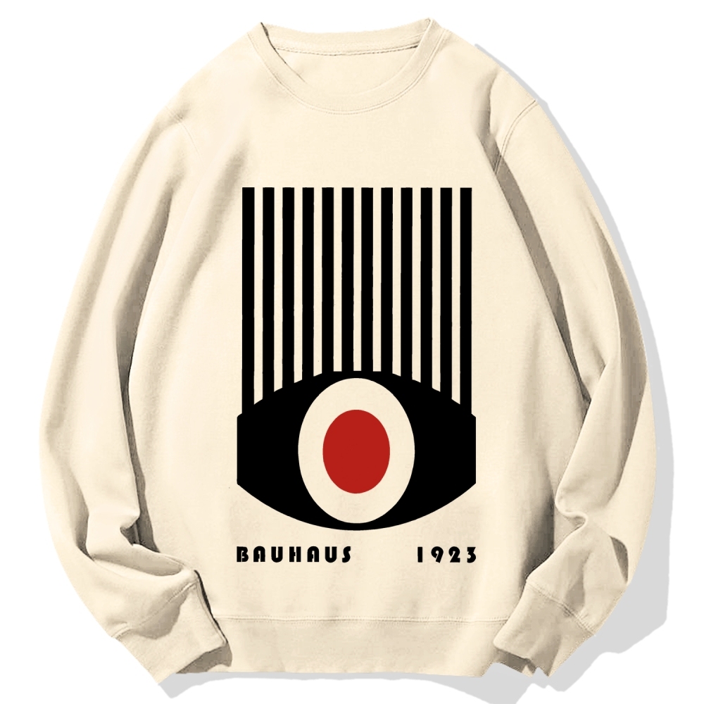 Bauhaus Red Black Eyes Cotton Sweatshirt