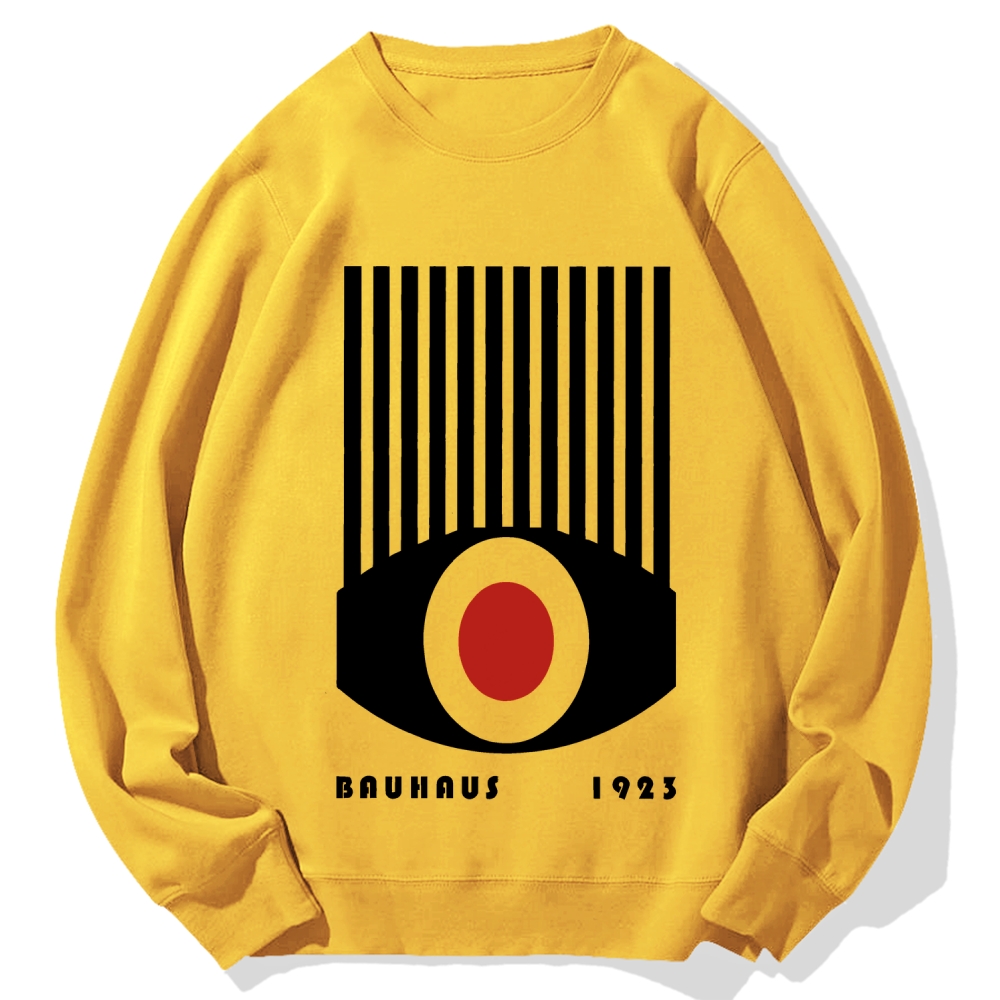 Bauhaus Red Black Eyes Cotton Sweatshirt