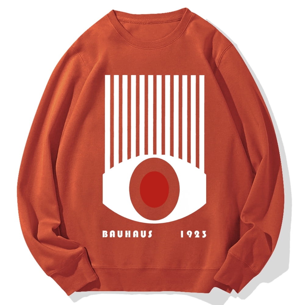 Bauhaus Red Black Eyes Cotton Sweatshirt
