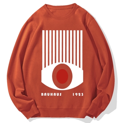 Bauhaus Red Black Eyes Cotton Sweatshirt