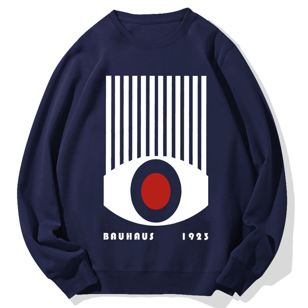 Bauhaus Red Black Eyes Cotton Sweatshirt
