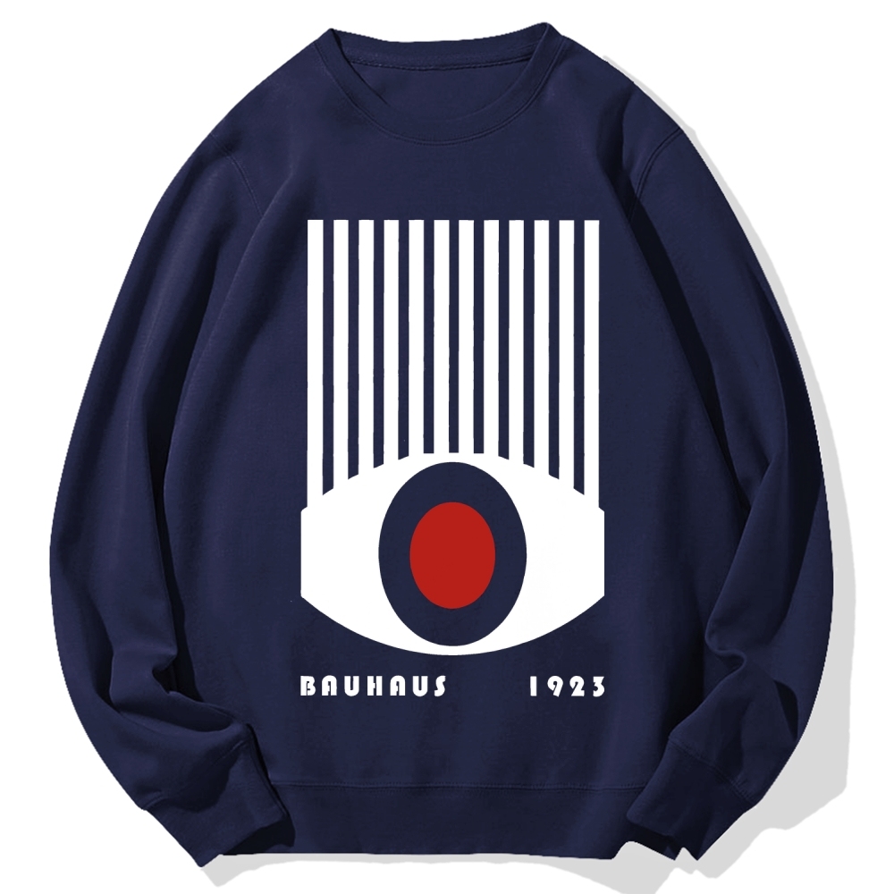 Bauhaus Red Black Eyes Cotton Sweatshirt