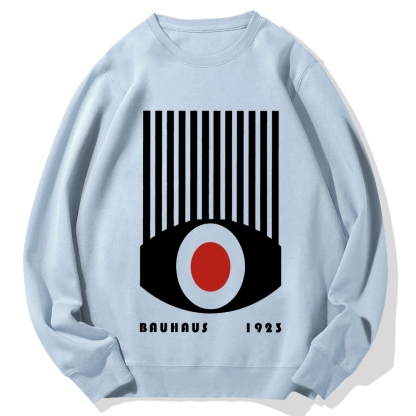 Bauhaus Red Black Eyes Cotton Sweatshirt