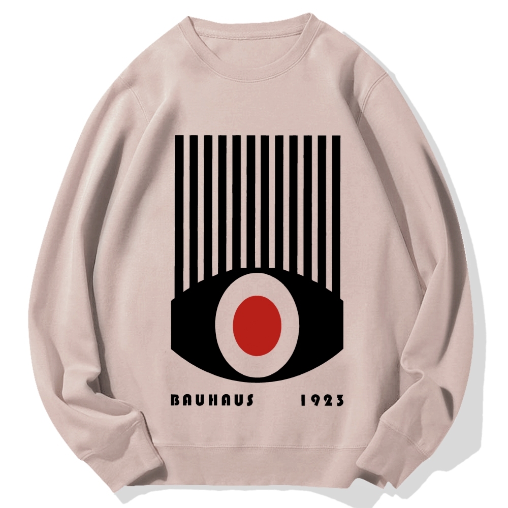 Bauhaus Red Black Eyes Cotton Sweatshirt