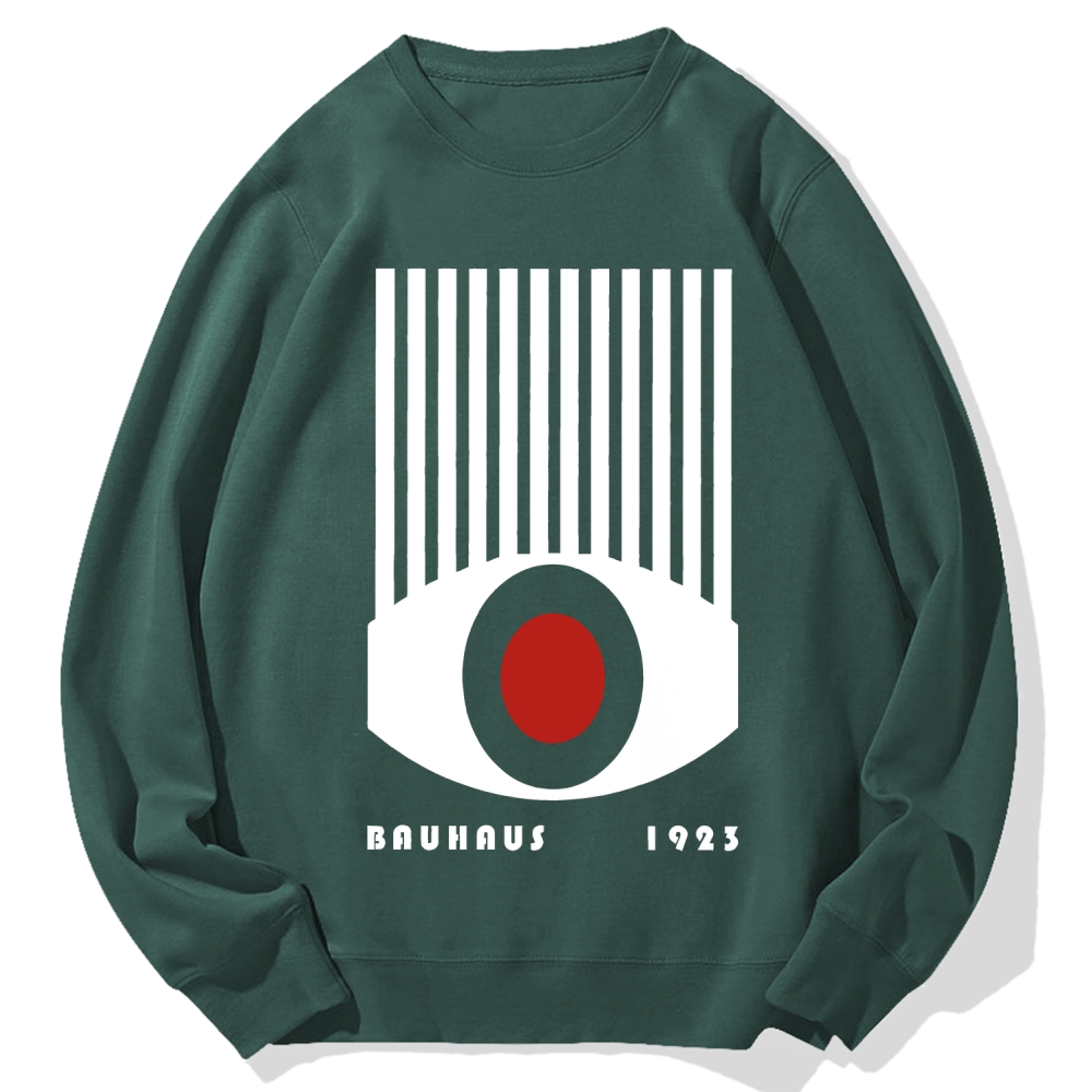 Bauhaus Red Black Eyes Cotton Sweatshirt