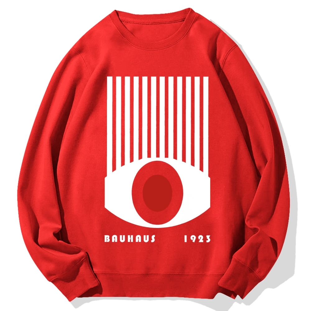 Bauhaus Red Black Eyes Cotton Sweatshirt