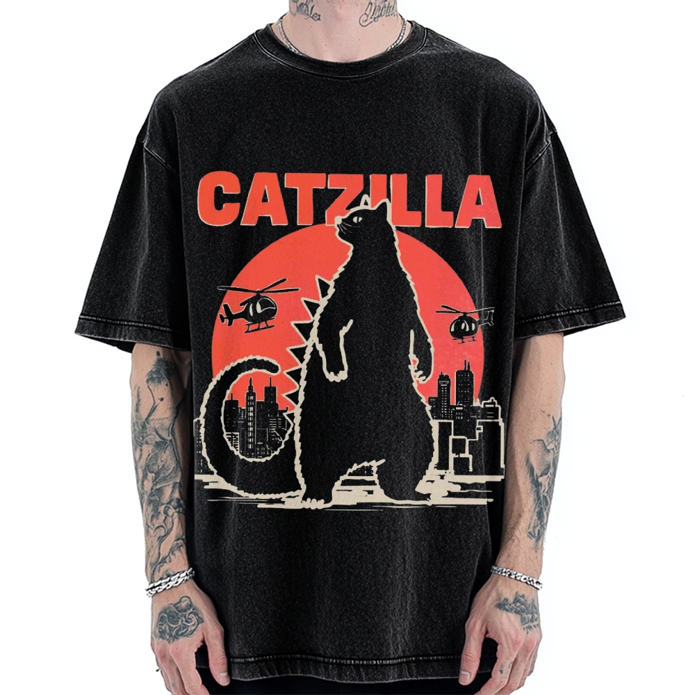 Catzilla Vintage Washed T-shirt