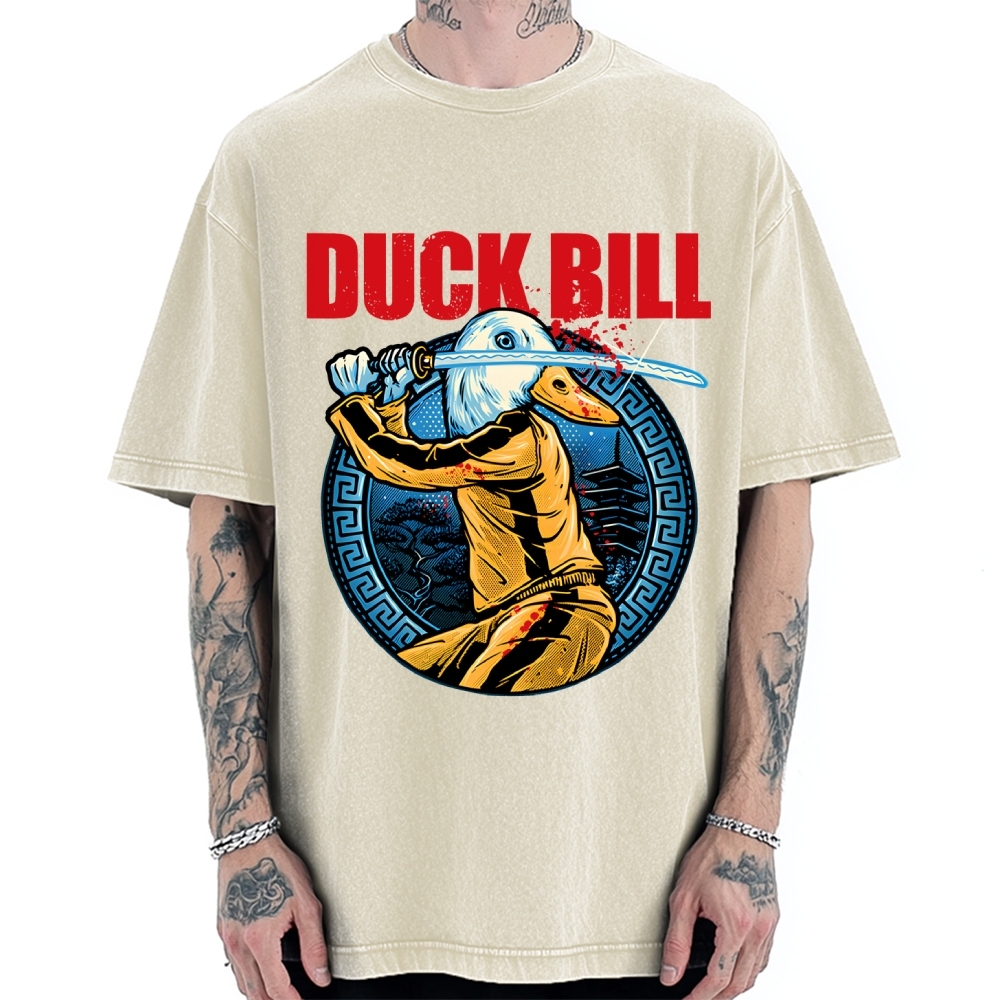 Chinese Kung Fu Duck Vintage Washed T-shirt