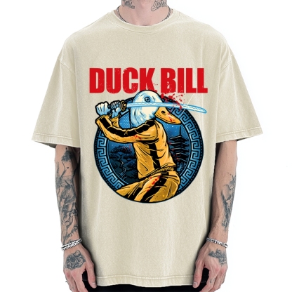 Chinese Kung Fu Duck Vintage Washed T-shirt