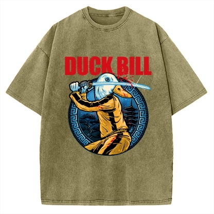 Chinese Kung Fu Duck Vintage Washed T-shirt