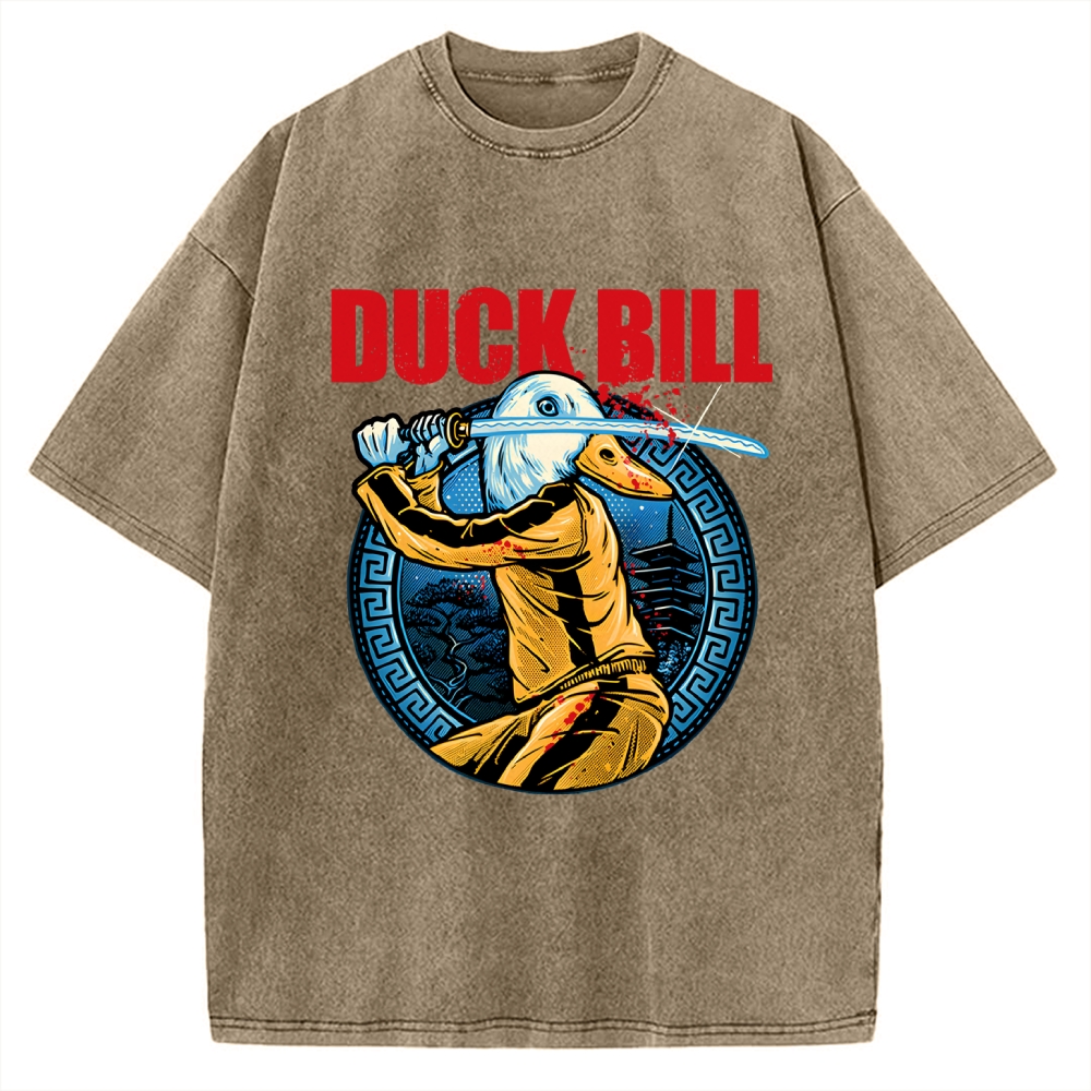 Chinese Kung Fu Duck Vintage Washed T-shirt