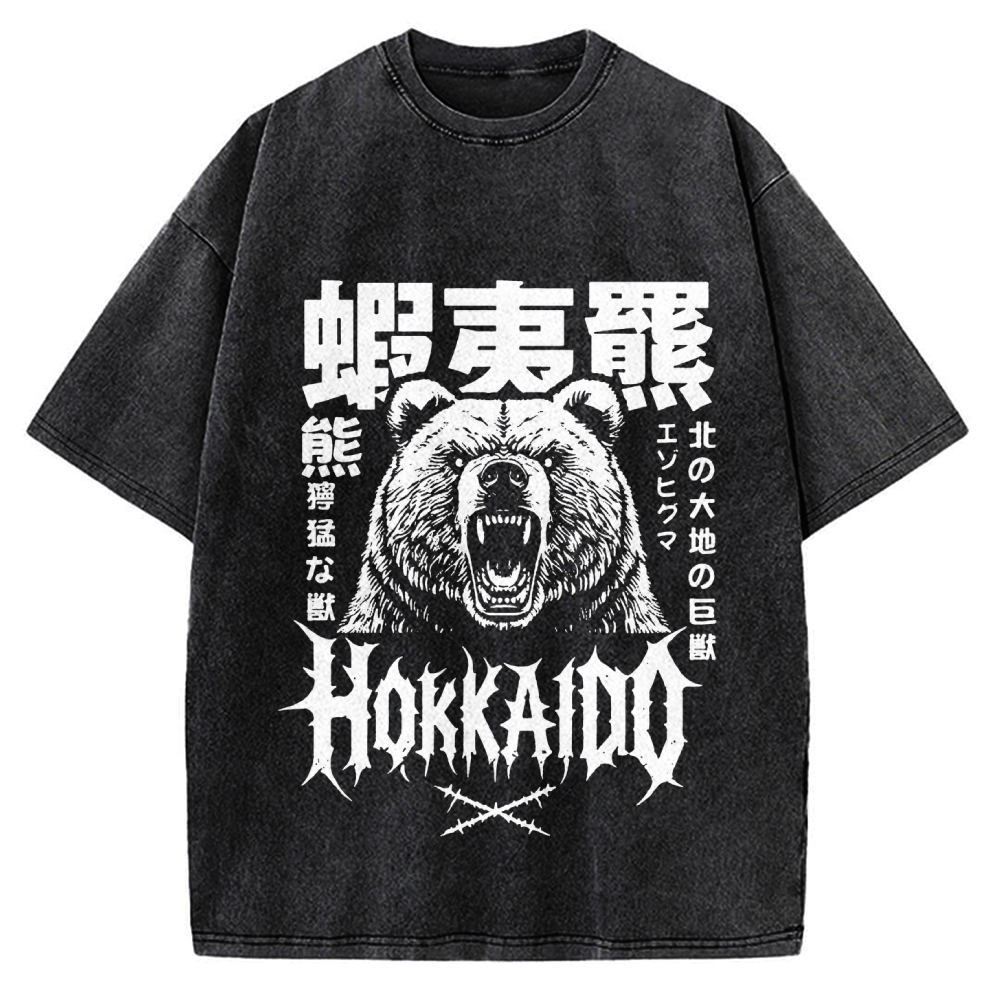 Tokyo-Assassin Hokkaido Bear Vintage Washed T-shirt