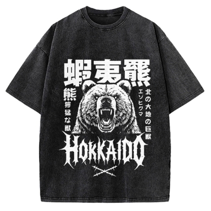 Tokyo-Assassin Hokkaido Bear Vintage Washed T-shirt