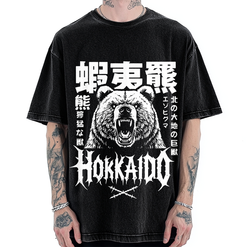 Tokyo-Assassin Hokkaido Bear Vintage Washed T-shirt