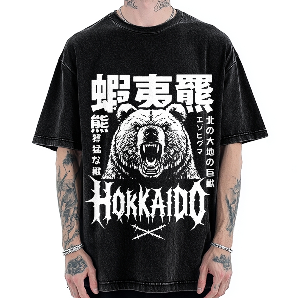 Tokyo-Assassin Hokkaido Bear Vintage Washed T-shirt
