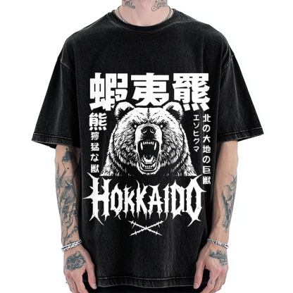 Tokyo-Assassin Hokkaido Bear Vintage Washed T-shirt