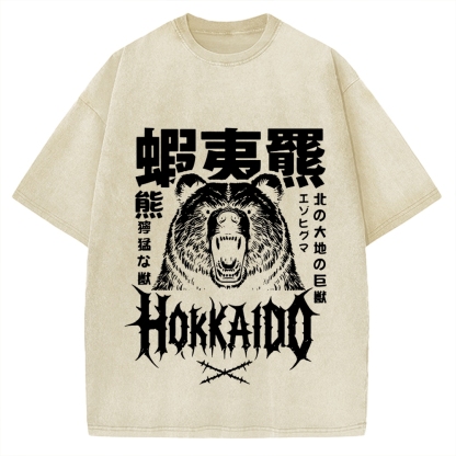 Tokyo-Assassin Hokkaido Bear Vintage Washed T-shirt