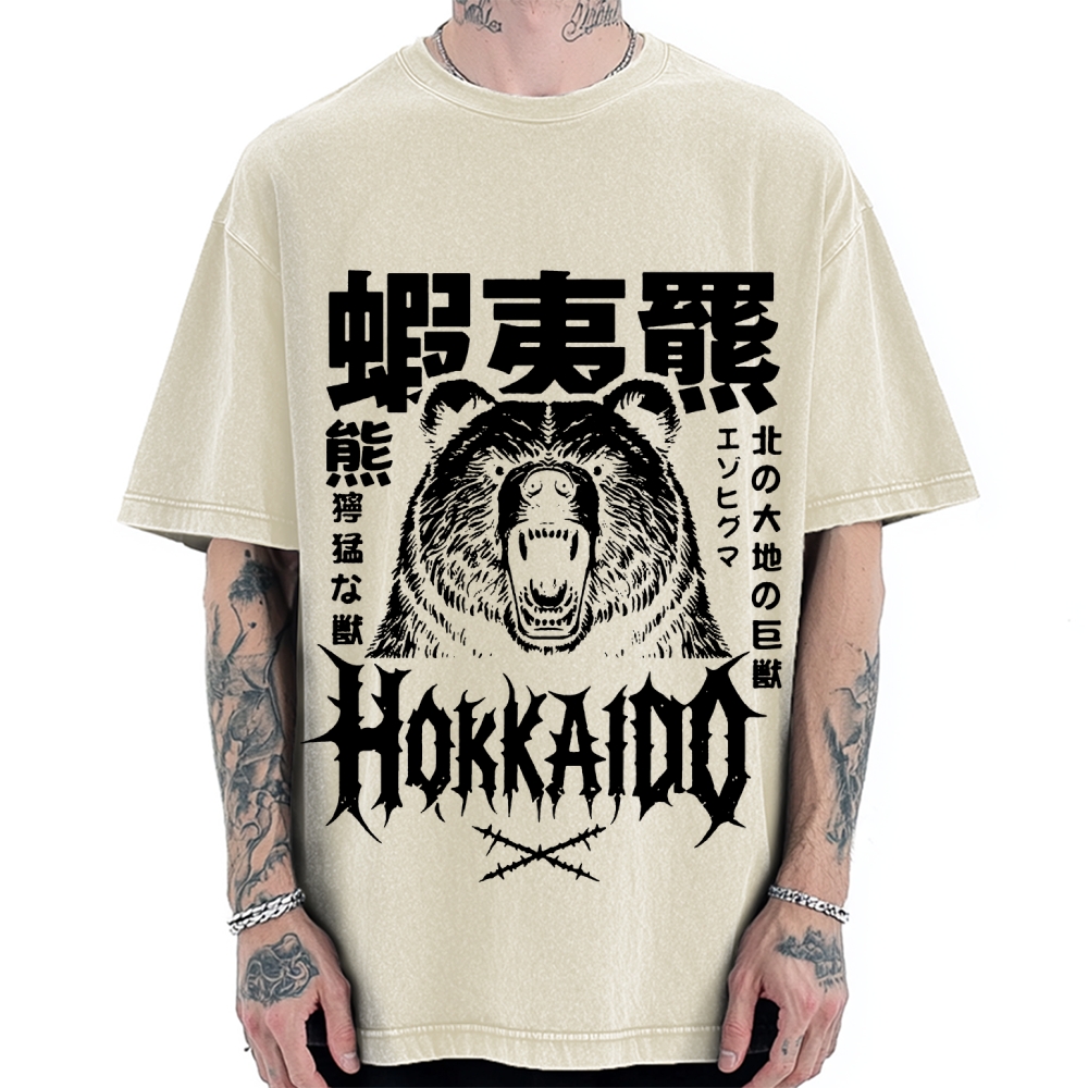 Tokyo-Assassin Hokkaido Bear Vintage Washed T-shirt