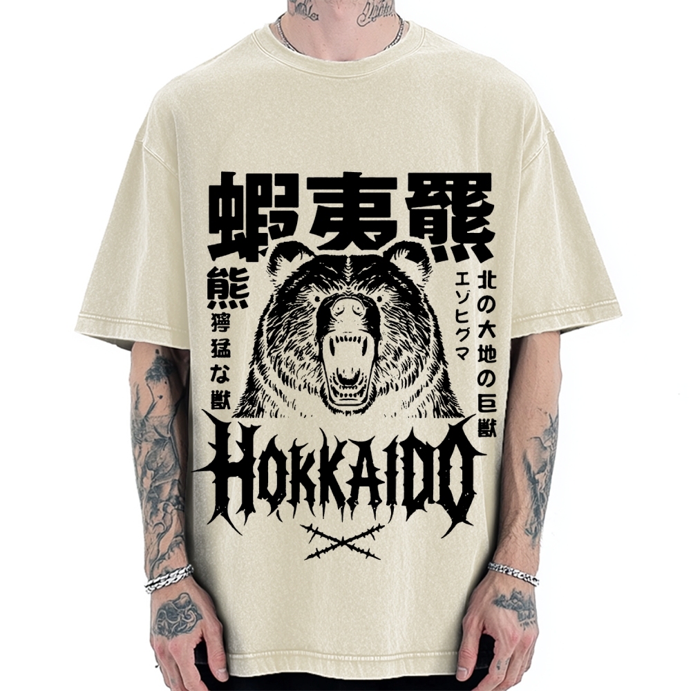 Tokyo-Assassin Hokkaido Bear Vintage Washed T-shirt
