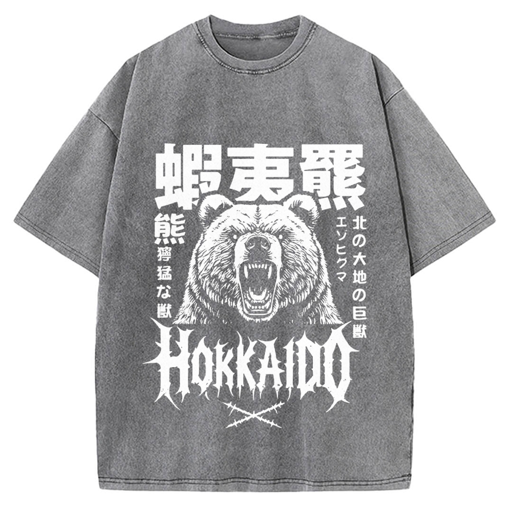 Tokyo-Assassin Hokkaido Bear Vintage Washed T-shirt