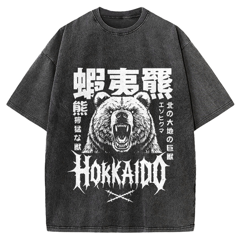 Tokyo-Assassin Hokkaido Bear Vintage Washed T-shirt