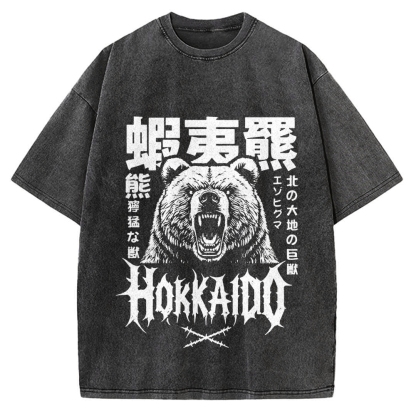 Tokyo-Assassin Hokkaido Bear Vintage Washed T-shirt
