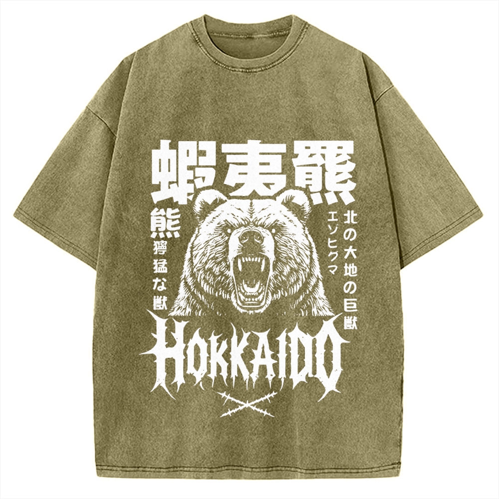 Tokyo-Assassin Hokkaido Bear Vintage Washed T-shirt