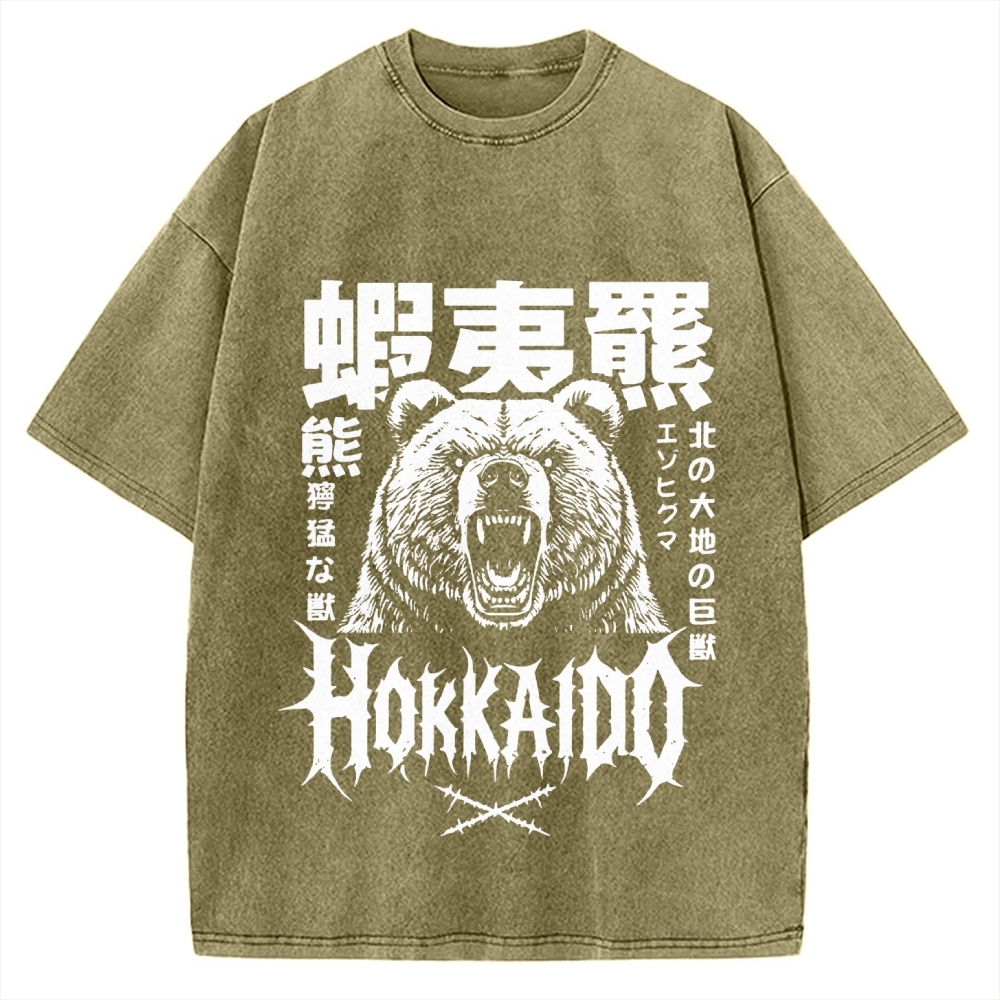 Tokyo-Assassin Hokkaido Bear Vintage Washed T-shirt