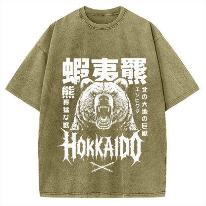 Tokyo-Assassin Hokkaido Bear Vintage Washed T-shirt
