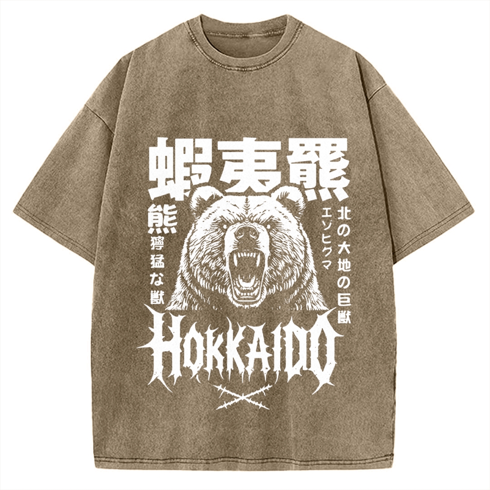 Tokyo-Assassin Hokkaido Bear Vintage Washed T-shirt