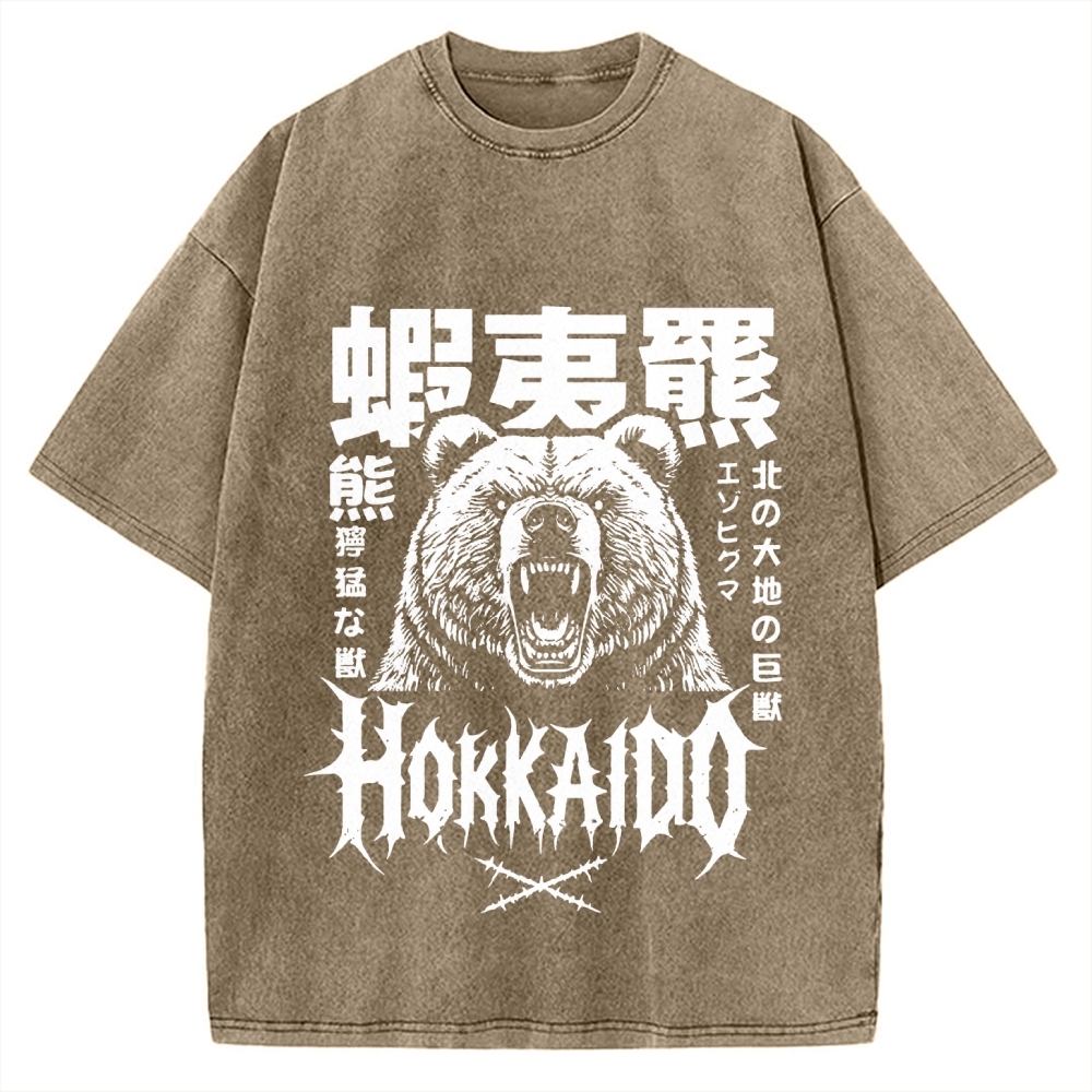 Tokyo-Assassin Hokkaido Bear Vintage Washed T-shirt