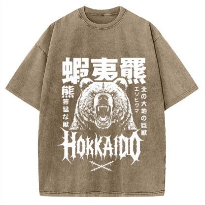 Tokyo-Assassin Hokkaido Bear Vintage Washed T-shirt