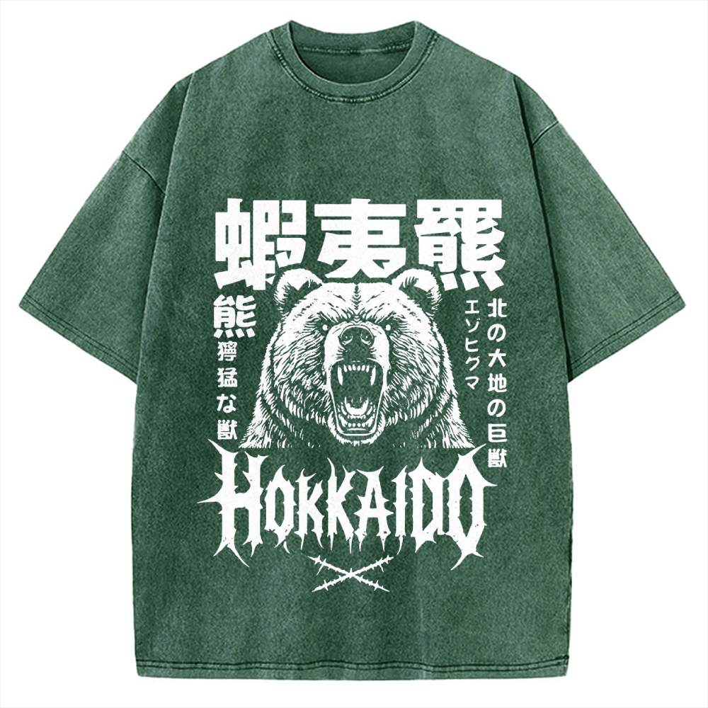 Tokyo-Assassin Hokkaido Bear Vintage Washed T-shirt