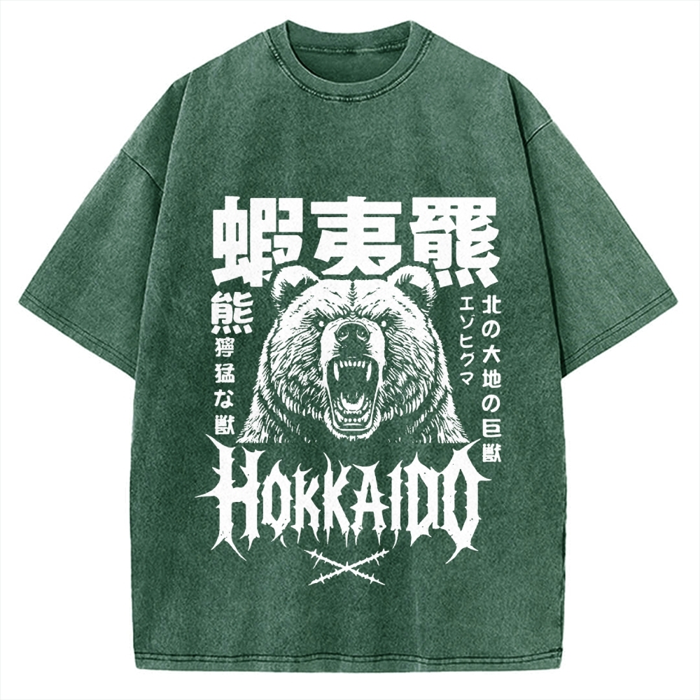 Tokyo-Assassin Hokkaido Bear Vintage Washed T-shirt