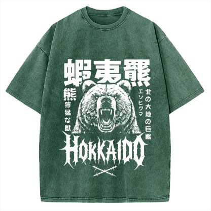 Tokyo-Assassin Hokkaido Bear Vintage Washed T-shirt
