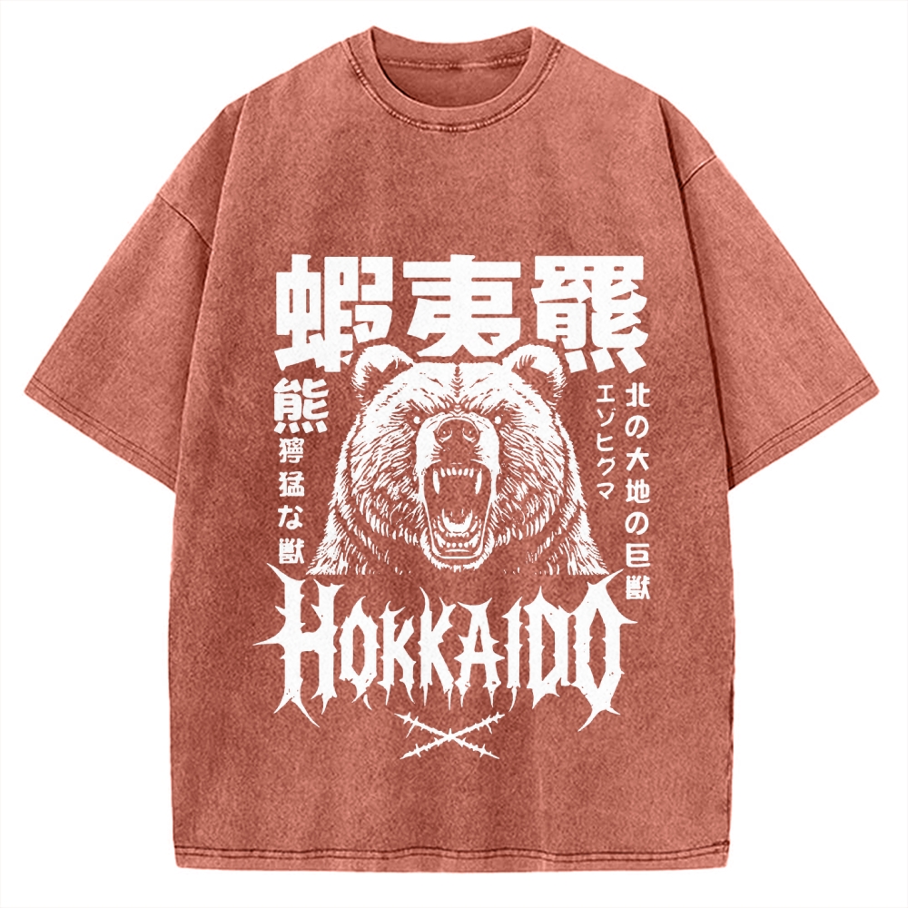 Tokyo-Assassin Hokkaido Bear Vintage Washed T-shirt
