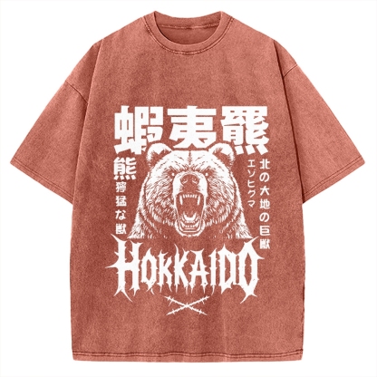 Tokyo-Assassin Hokkaido Bear Vintage Washed T-shirt