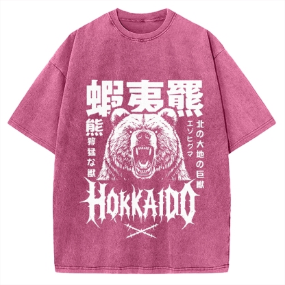 Tokyo-Assassin Hokkaido Bear Vintage Washed T-shirt