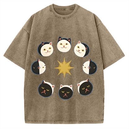 Van Gogh Cat Vintage Washed T-shirt
