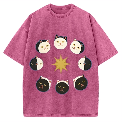 Van Gogh Cat Vintage Washed T-shirt