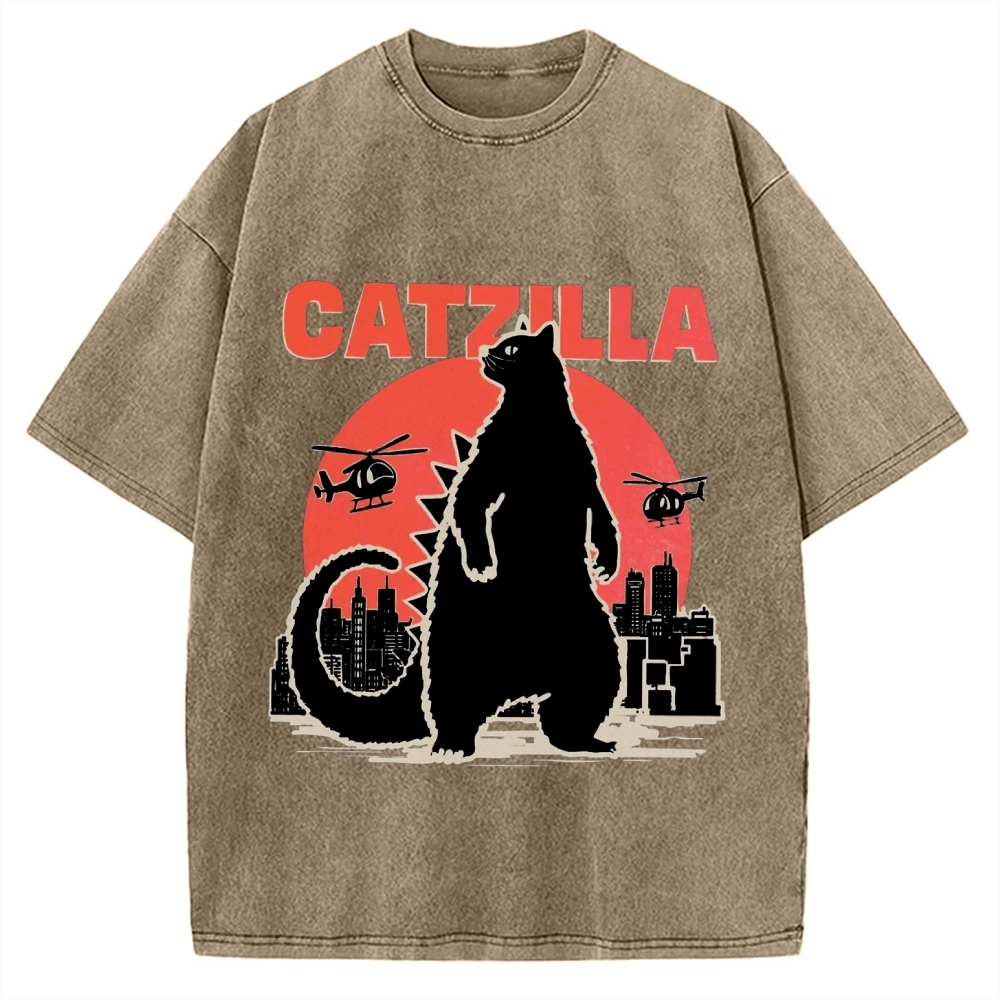 Catzilla Vintage Washed T-shirt