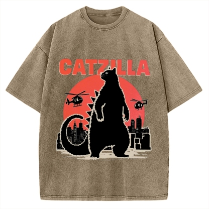 Catzilla Vintage Washed T-shirt