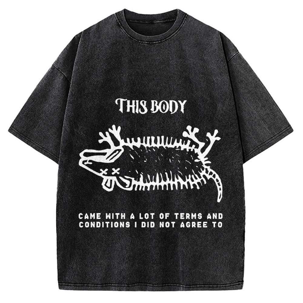 Funny Possum Playing Dead Vintage Washed T-shirt