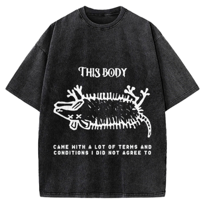 Tokyo-Assassin Funny Possum Playing Dead Vintage Washed T-shirt